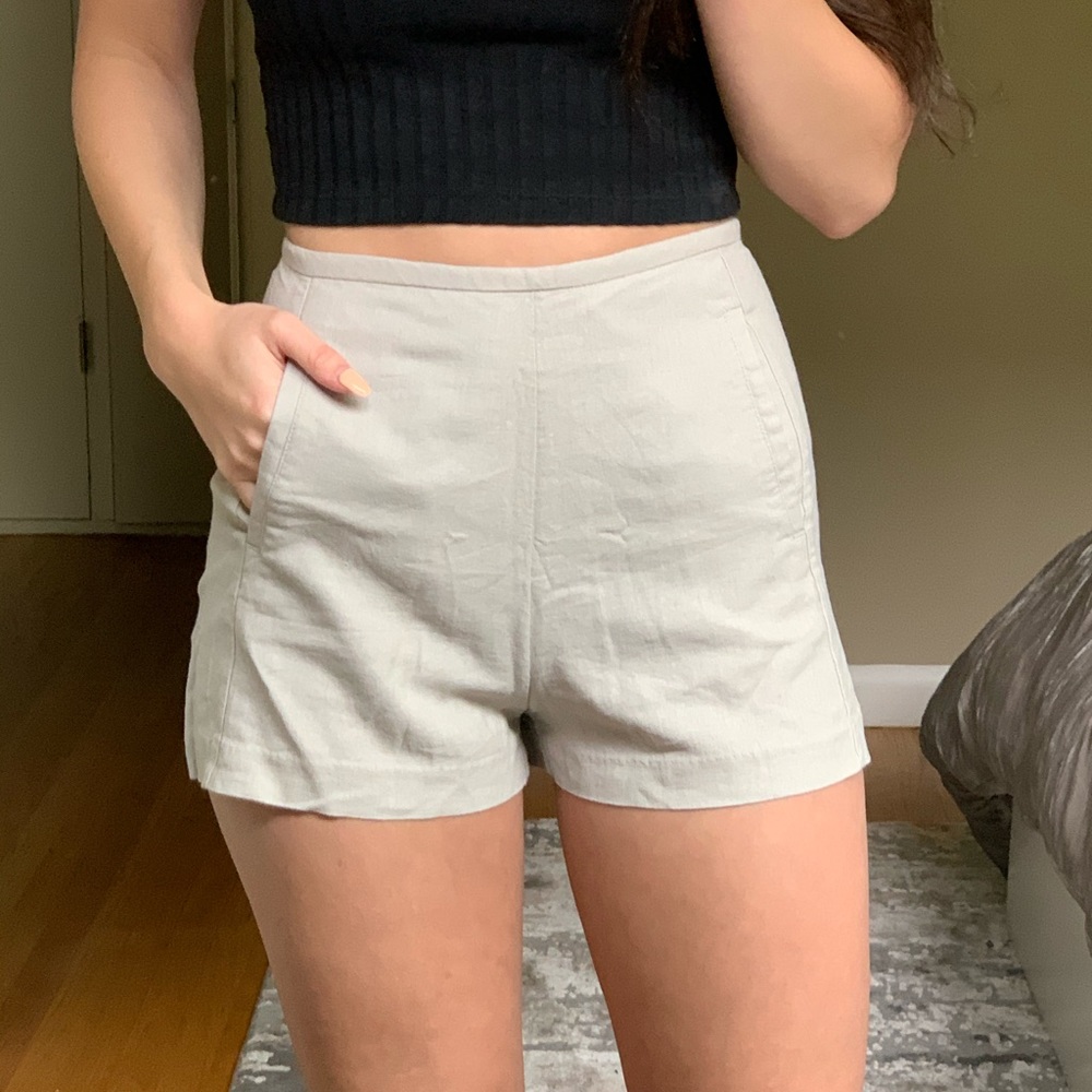 Linen High Waisted Shorts